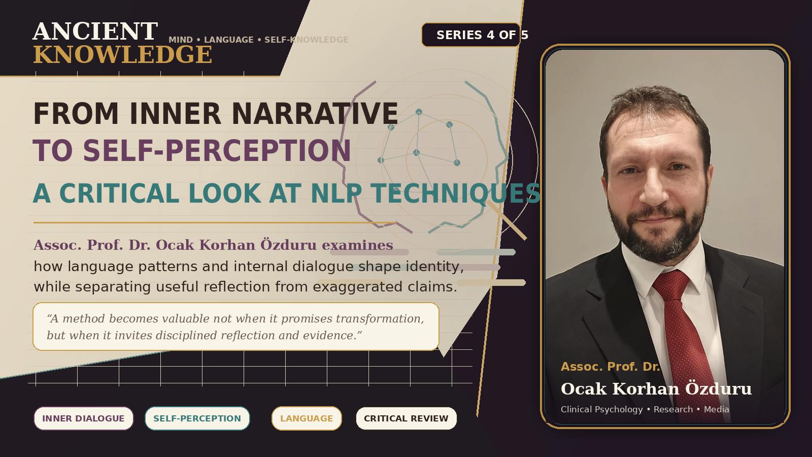 Assoc. Prof. Dr. Ocak Korhan Özduru critically examines NLP, inner dialogue and self-perception