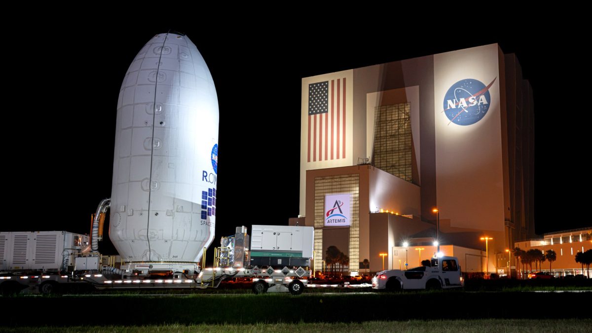 Roman Space Telescope Travels to SpaceX Hangar