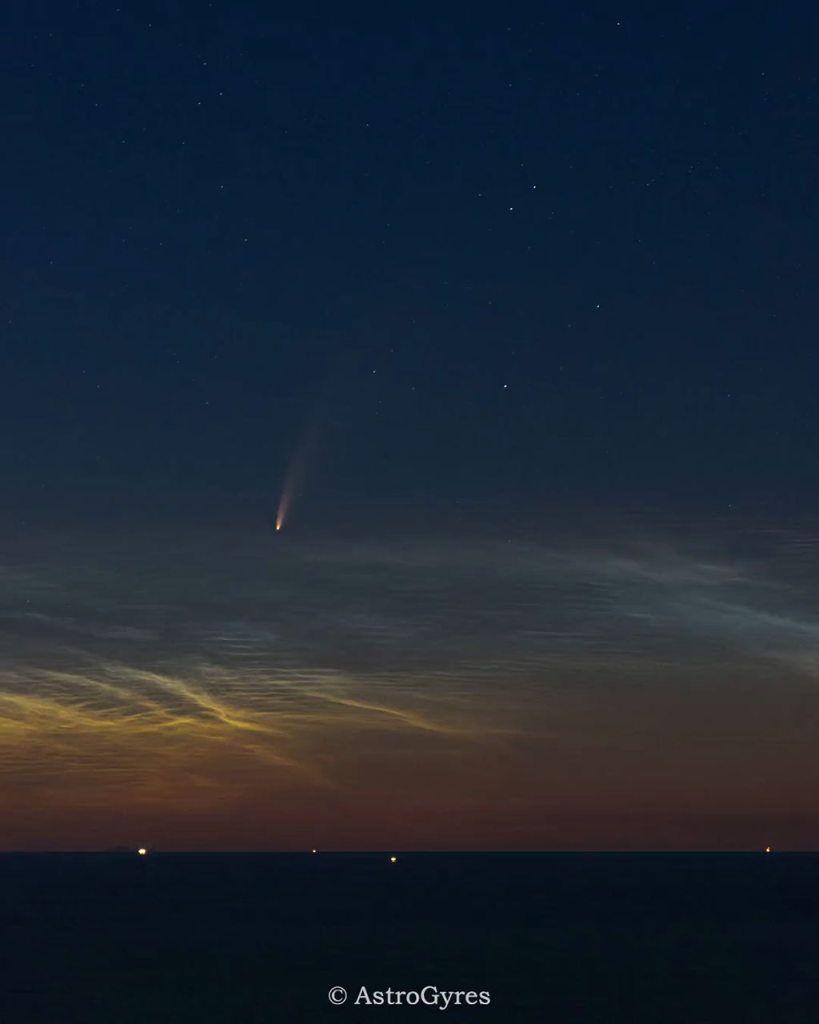 APOD: 2026 September 13 – Comet NEOWISE Rising over the Adriatic Sea
