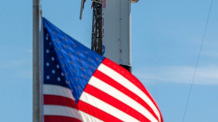 Crew-13 Rocket and Spacecraft at Launch Pad