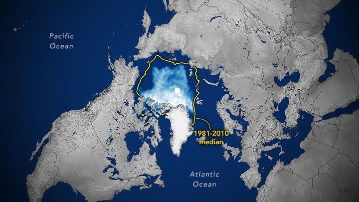 Arctic Sea Ice Shrinks to Its 2026 Minimum