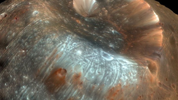 APOD: 2026 October 9 – Stickney Crater